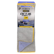 Platinum Series Pro Spec 2-PACK TWISTED TERRY CAR DETAIL MICROFIBER TOWELS DUAL