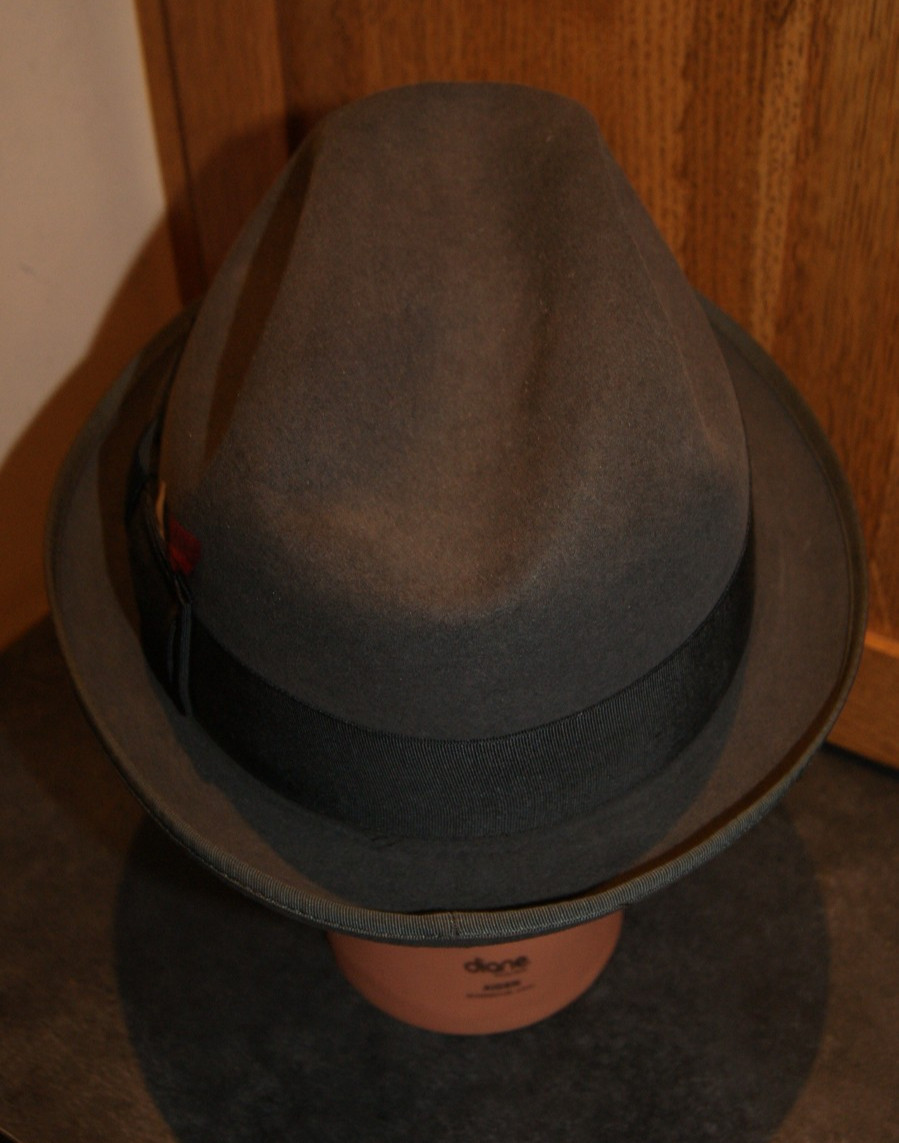 Vintage 1940s 1950s Royal Stetson Fedora Hat Dark Gra… - Gem