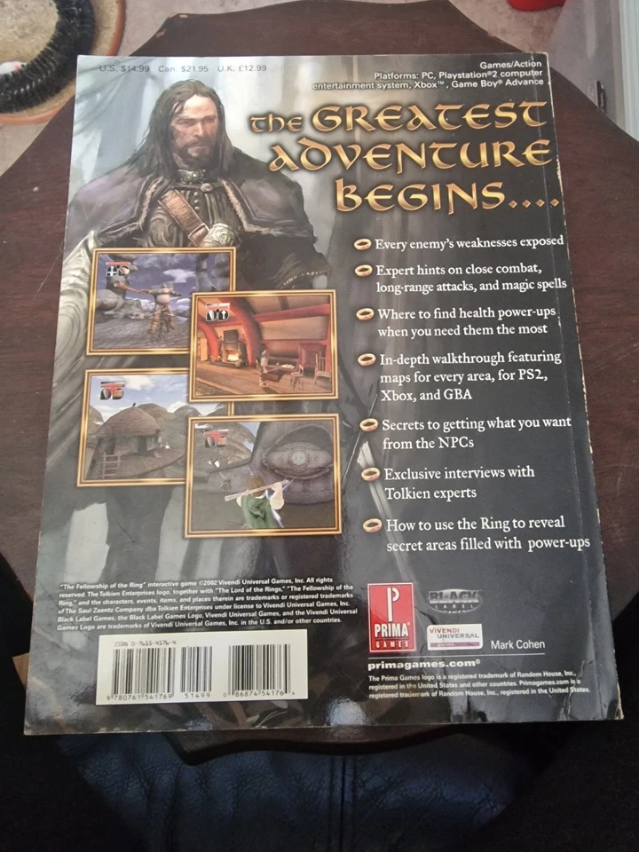 The Lord Of The Rings The Fellowship Of The Ring Prima's Official Strategy Guide - Image 2 of 2
