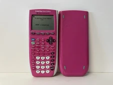 TI-84 Plus Graphing Calculator Silver Edition Hot Pink w/ Case WORKS GREAT