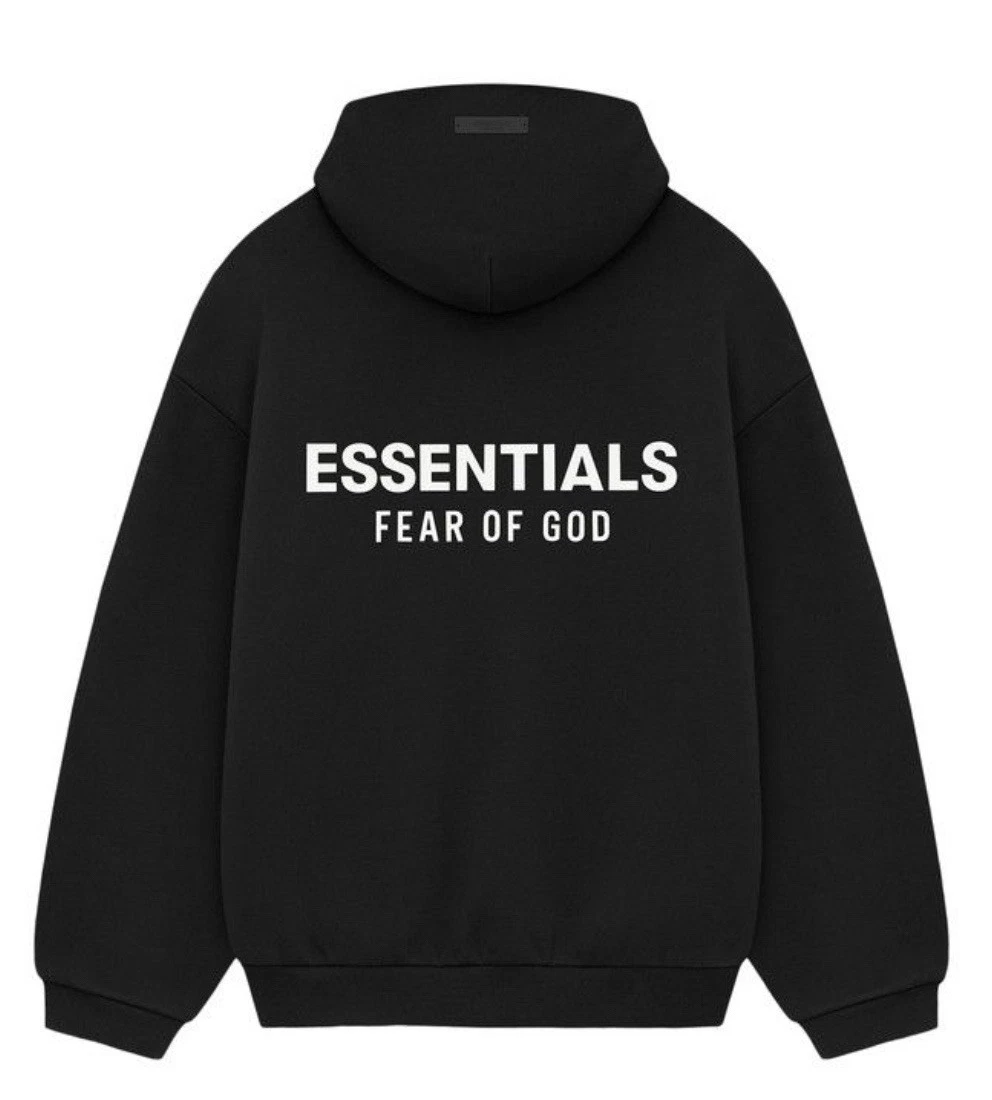 Felpa con cappuccio Fear Of God Essentials Fleece II nera XSmall spedizione gratuita