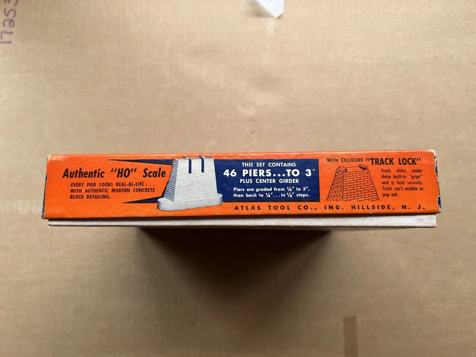 ATLAS 47 PIECE HO GAUGE PIER SET NO. 80 IN ORIG BOX & INSTRUCTIONS New Old Stock - Image 4 of 4
