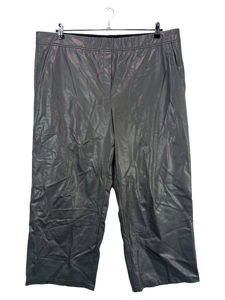 RIANI Pantalon Simili Cuir Femme Gris Casual (EU 48, 4XL, W42) - Photo 1/4