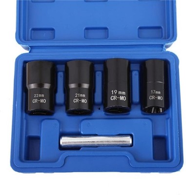 LSLANSOON 1/2  Drive Impact Bolt Nut Extractor Set, 5pcs Locking