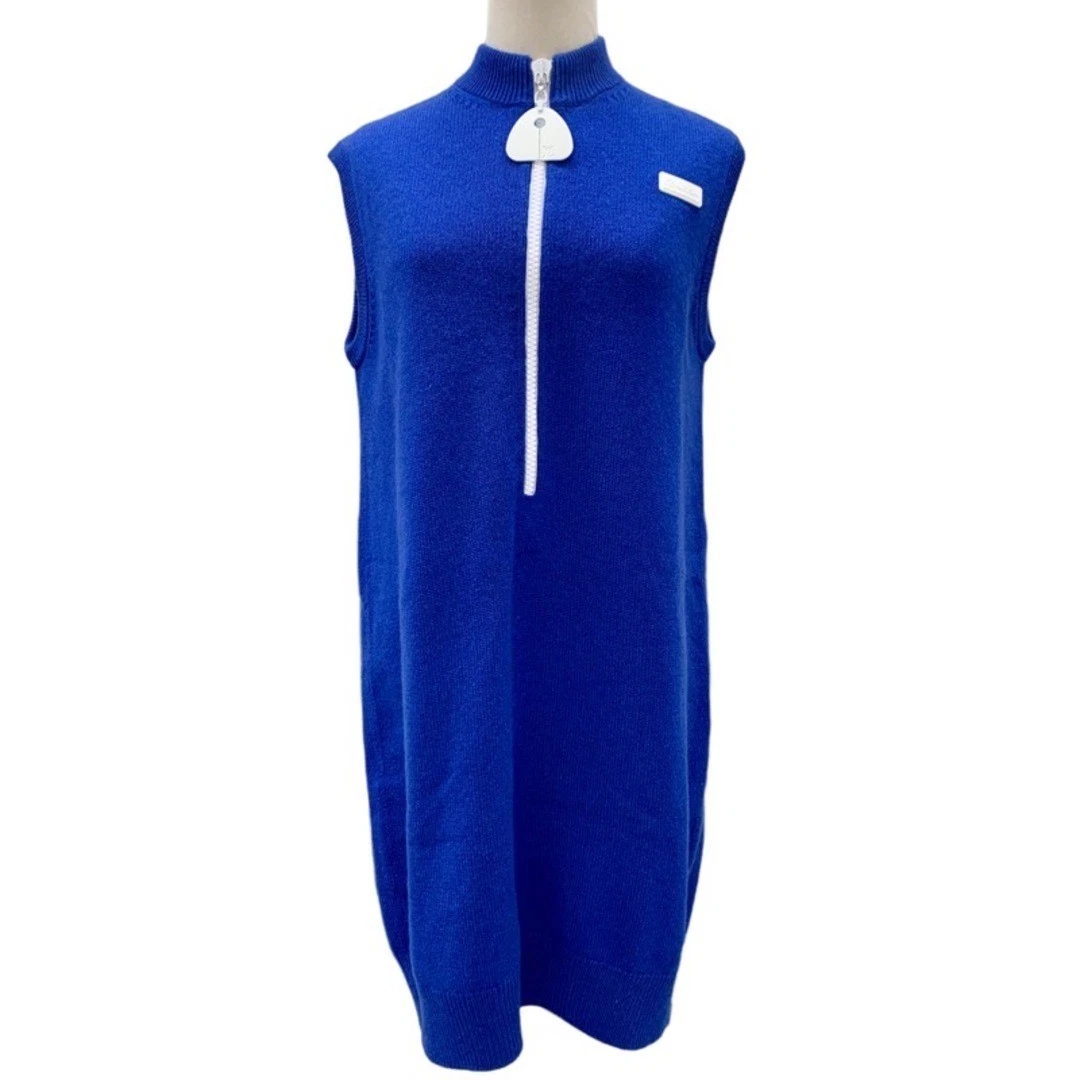 LOUIS VUITTON（LV） Louis Vuitton abito maglia smanicato logo cashmere blu usato0