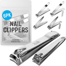  6 Pack Toe Nail Clippers Toenail Clippers and Fingernail Clipper Set, Premium