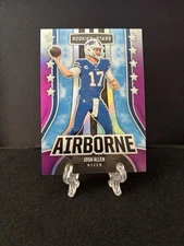 Josh Allen 2023 Panini Rookies & Stars Airborne Purple Prizm #19/35 Bills #AI-4