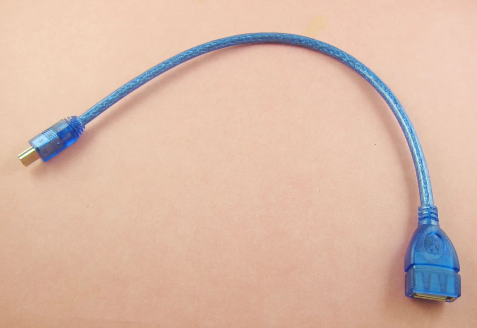 1x USB 2.0 A Female to Mini USB 5 Pin Male Cord Adapter Data Extension Cable 1ft - Image 2 of 2