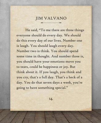 LONE STAR ART Poster - Jim Valvano - 3 Things Every Day - Choose Unframed Poster or Canvas