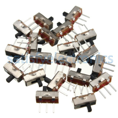 20PCS 3Pin SS12D00G3 2 Position SPDT 1P2T PCB Panel Mini Vertical Slide Switch G