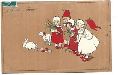 Signed Illustration Pauli Ebner Happy Easter