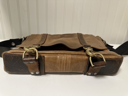 Leather Crossbody Messenger Bag Satchel Vintage Handcrafted Leather Buffalo SW - Picture 10 of 17