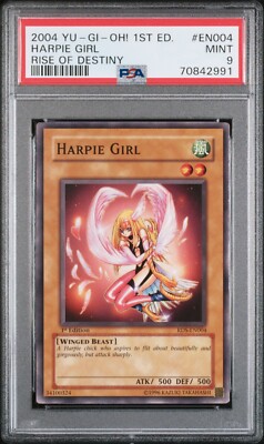 Yugioh Rise of Destiny 1st RDS-EN004 Harpie Girl PSA 9 (Banned