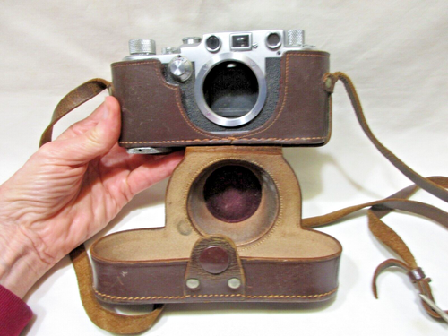 LEICA DRP Ernst Leitz Wetzlar Red Dial Film Camera No. 462433 & Leather Case - Picture 17 of 23