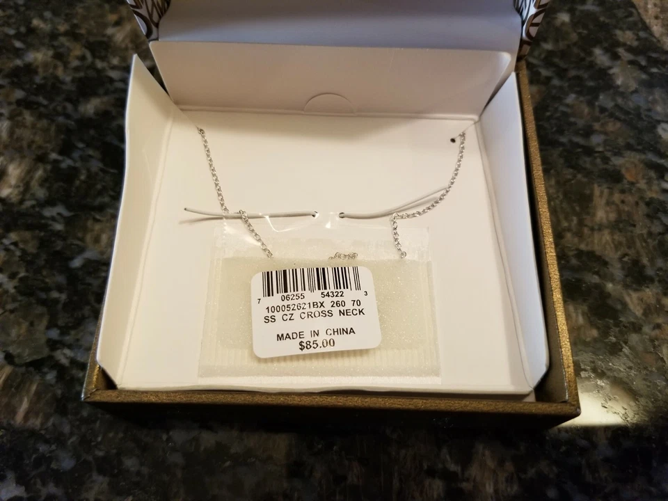COLLAR CRUZ CIRCONITA CÚBICA PLATA ESTERLINA GIANI BERNINI #93 Foto 3 de 4