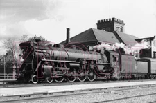Canadian National Railways (CNR) Engine 6014 at Stratford in 1958 - 8x10 Photo