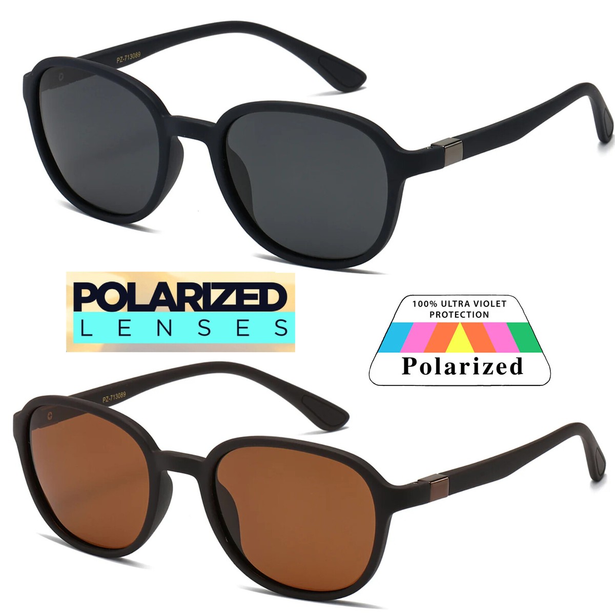 NWT Cool Polarized Sunglasses Fashion Men Women Round Retro  display picture 3