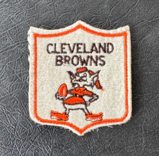Original Vintage 1950's - 1960's Cleveland Browns Embroidered Sew-on Patch