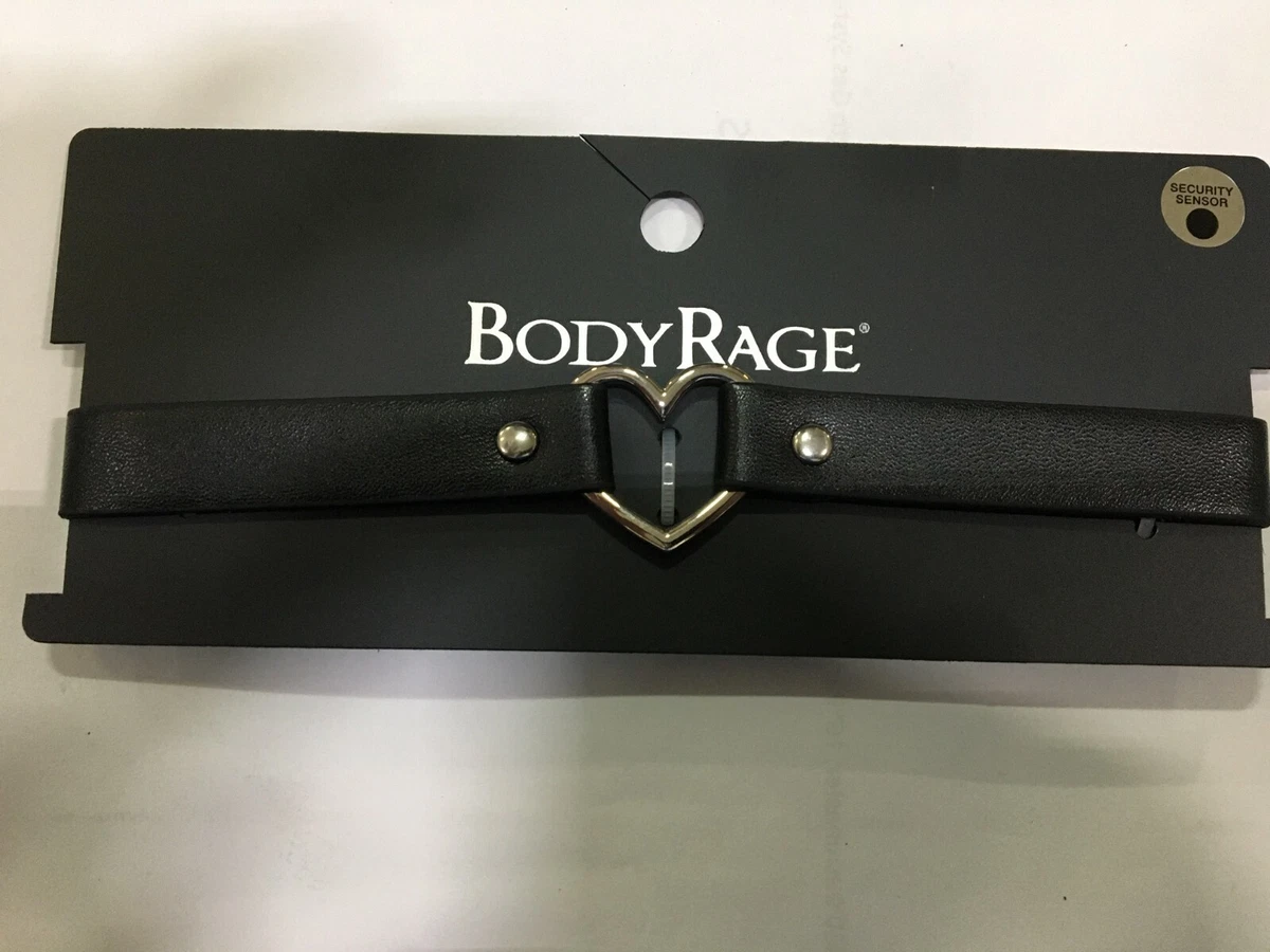 2 PACK BODY RAGE HEART CHOKER NECKLACE BLACK SPENCERS RN 61978