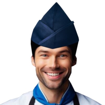 Chef Garrison Hat Adjustable Chef Server Garrison Hat Dark Blue Garrison Hat NEW