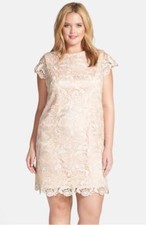ELIZA J CAP SLEEVE LACE SHIFT DRESS sz 8