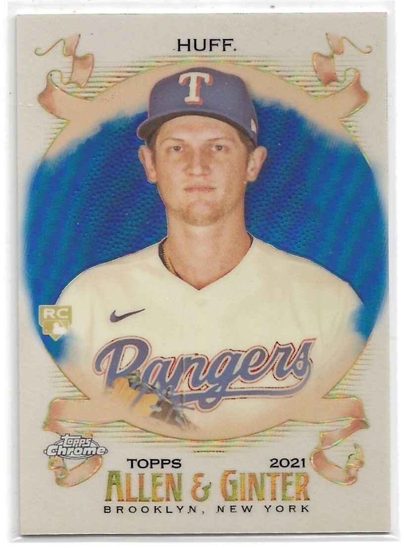 2021 Topps Allen & Ginter Chrome Baseball Sam Huff Rookie #71 Blue 052/150