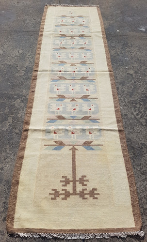 Vintage Traditional Handmade Beautiful Turkish Floor Rug Carpet 285x79 cm