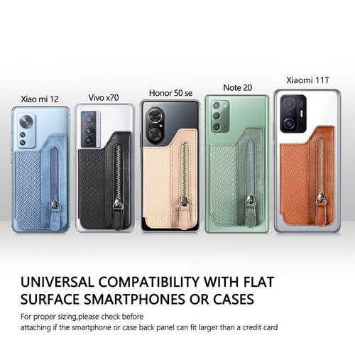 Back Cover Cell Phone Pouch Phone Wallet Stick Wallet Case Phone Card Holder - Zdjęcie 5 z 17
