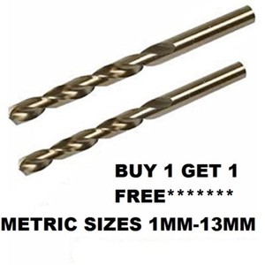 Cobalt-Drill-Bits-HSS-Ground-Flute-Professional-Sizes-1mm-13mm-Buy-1-Get-1-Free
