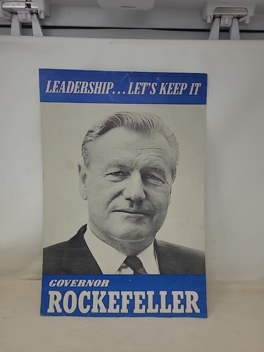 Rockefeller Gouverneur Führung Let's Keep It Poster 20"x 13,5" Original Kampagne - Bild 2 von 14