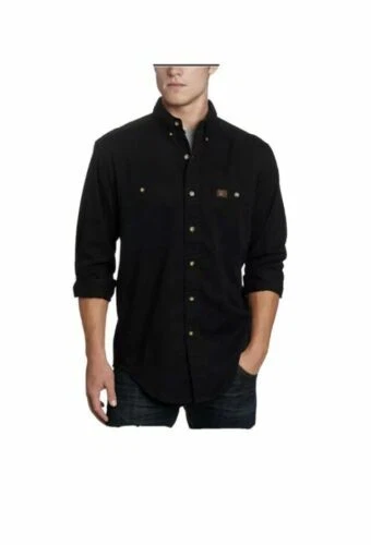 wrangler riggs workwear men's logger twill long sleeve workshirt