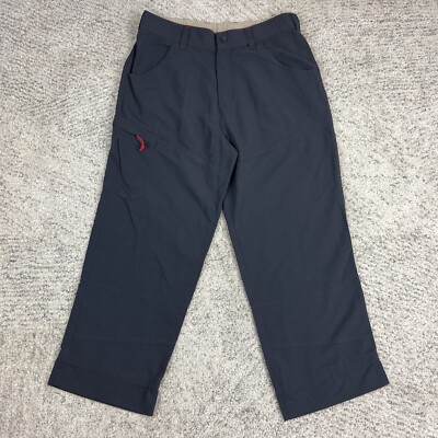 Gill Pants Men Medium UV Tec Trousers Sailing Graphite Hemmed 32x26 Stretch Gray
