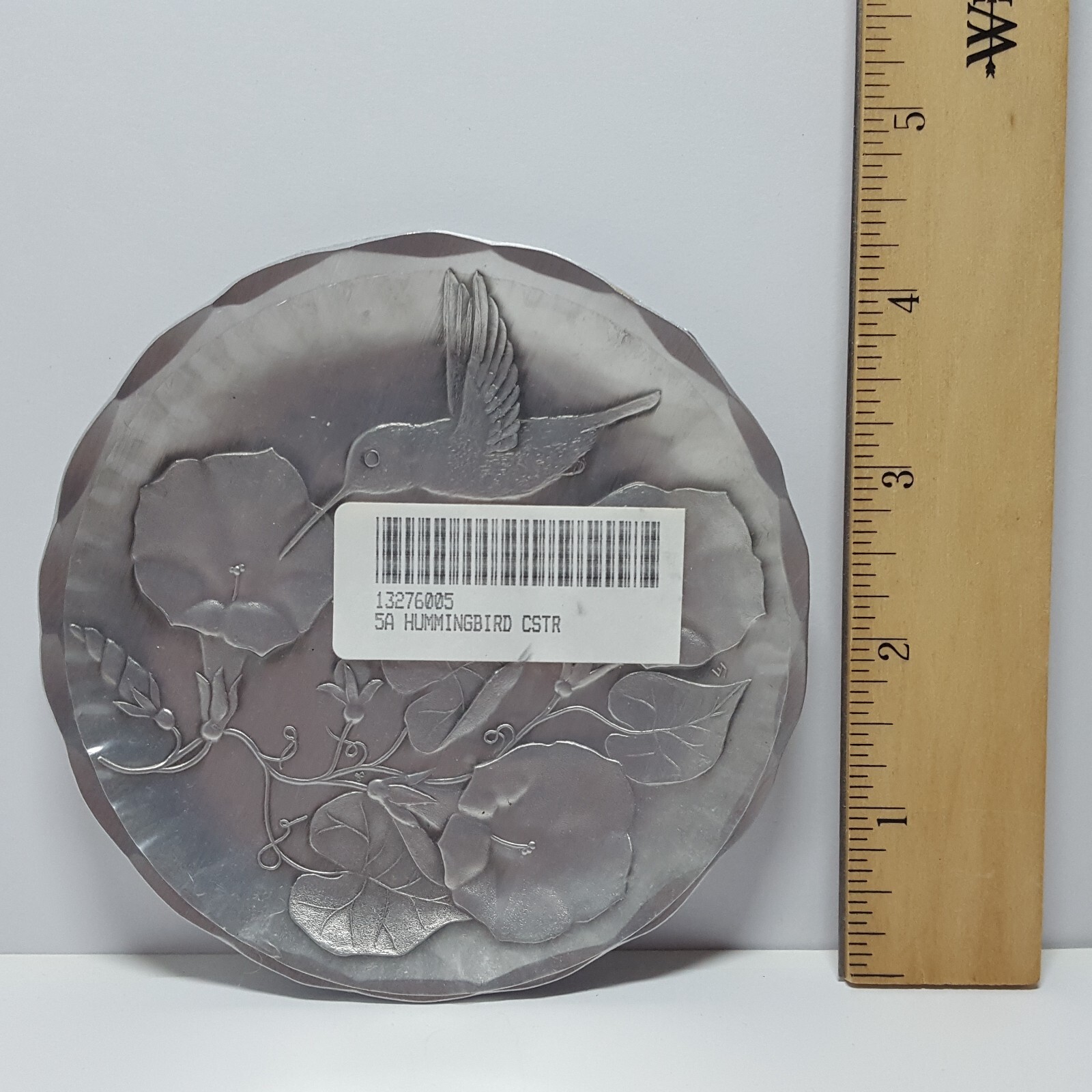 Wendell August Forge Aluminum Flying Hummingbird Flowers Coaster Wendell august forge aluminum flying hummingbird flowers coaster