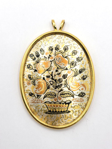 Damascene Reed & Barton Flower Pendant