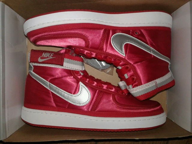 nike vandal high supreme university red metallic silver