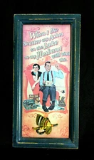 River's Edge Products Fisherman w/Fishing Bait Wall Mounted Humorous Display 9"H