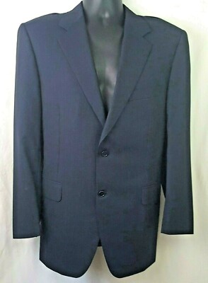 CANALI Men's Dark Blue Suit Wool Slim Fit Button Single Front