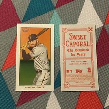 Evan Longoria Giants -  Sweet Caporal Back (142 made) 2020 topps T206 series 4