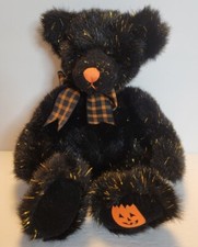 RUSS Berrie Bear Plush Sparky The Halloween Teddy Flecks of Sparkle Black