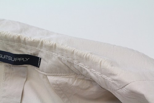SUITSUPPLY Lazio Patch Unconstructed Men Suit UK36R Beige Slim 2-Piece Cotton - Picture 15 of 24