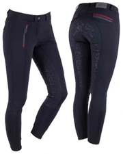 QHP Breeches Softshell Kamila anti-slip full seat, black