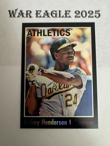 2024 Topps Archives Rickey Henderson Black Foil #113 Athletics - Picture 1 of 2