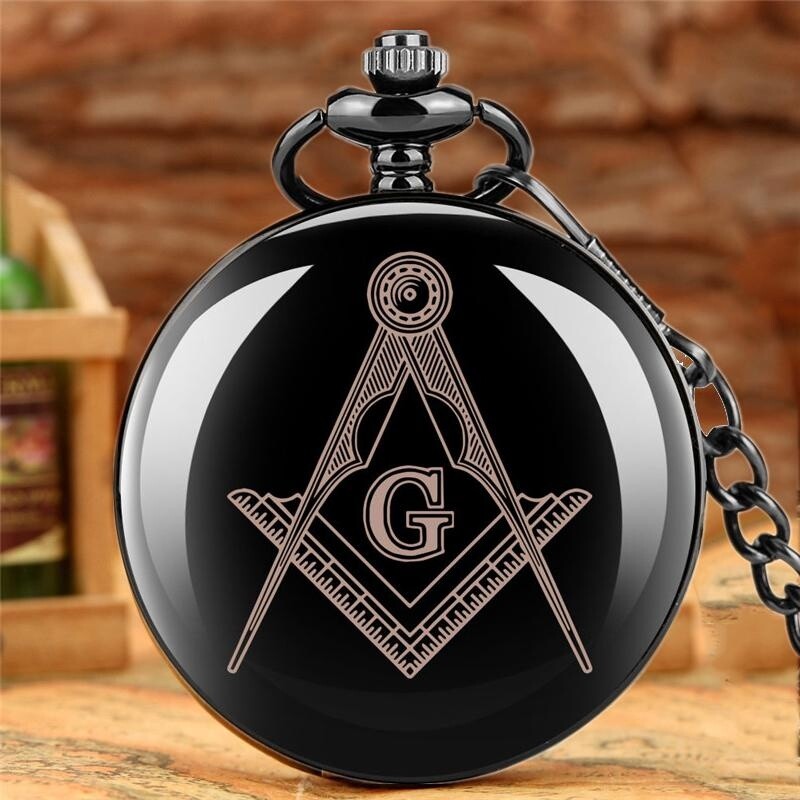 Classical Freemasonry Pocket Watch Masonic Quartz Movement Watches FOB Chain eBay