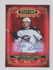 2022-23 Upper Deck Stature Autographs Red #168 Trey Fix-Wolansky RC AUTO /35