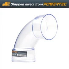 POWERTEC 70368 4" ID 90 degree Elbow for Dust Collection Pipes, 4" OD Connector