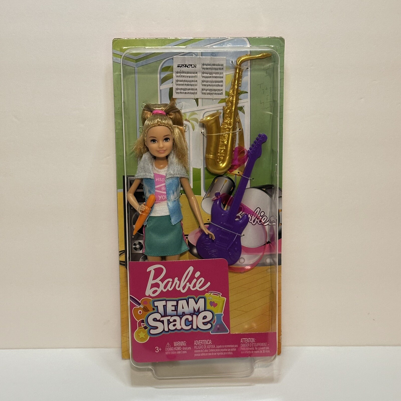 2018 Barbie TEAM STACIE Music Class Play Set With Girl Doll And Accessories