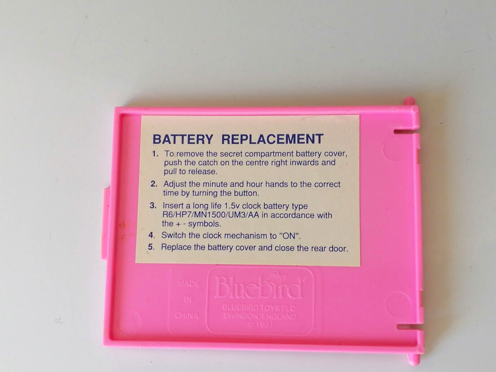 Vintage-Polly-Pocket  Funtime Clock Playset Pink Variation part  1991