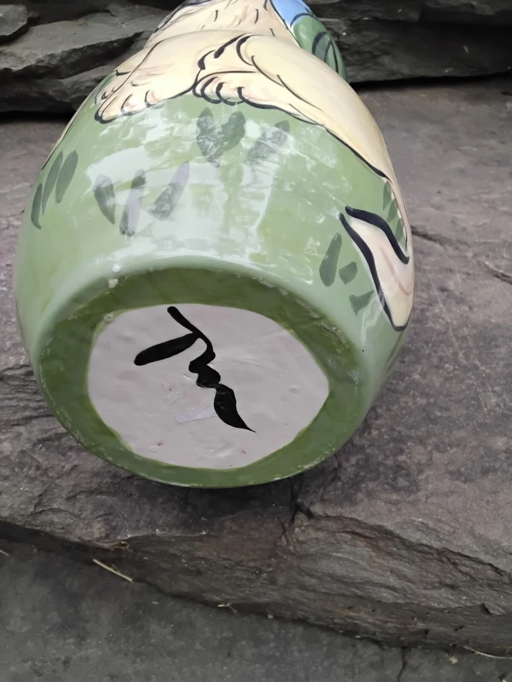 Jarrón o urna para perro Labrador Retriever amarillo pintado a mano, 11" de alto, cerámica Foto 4 de 4