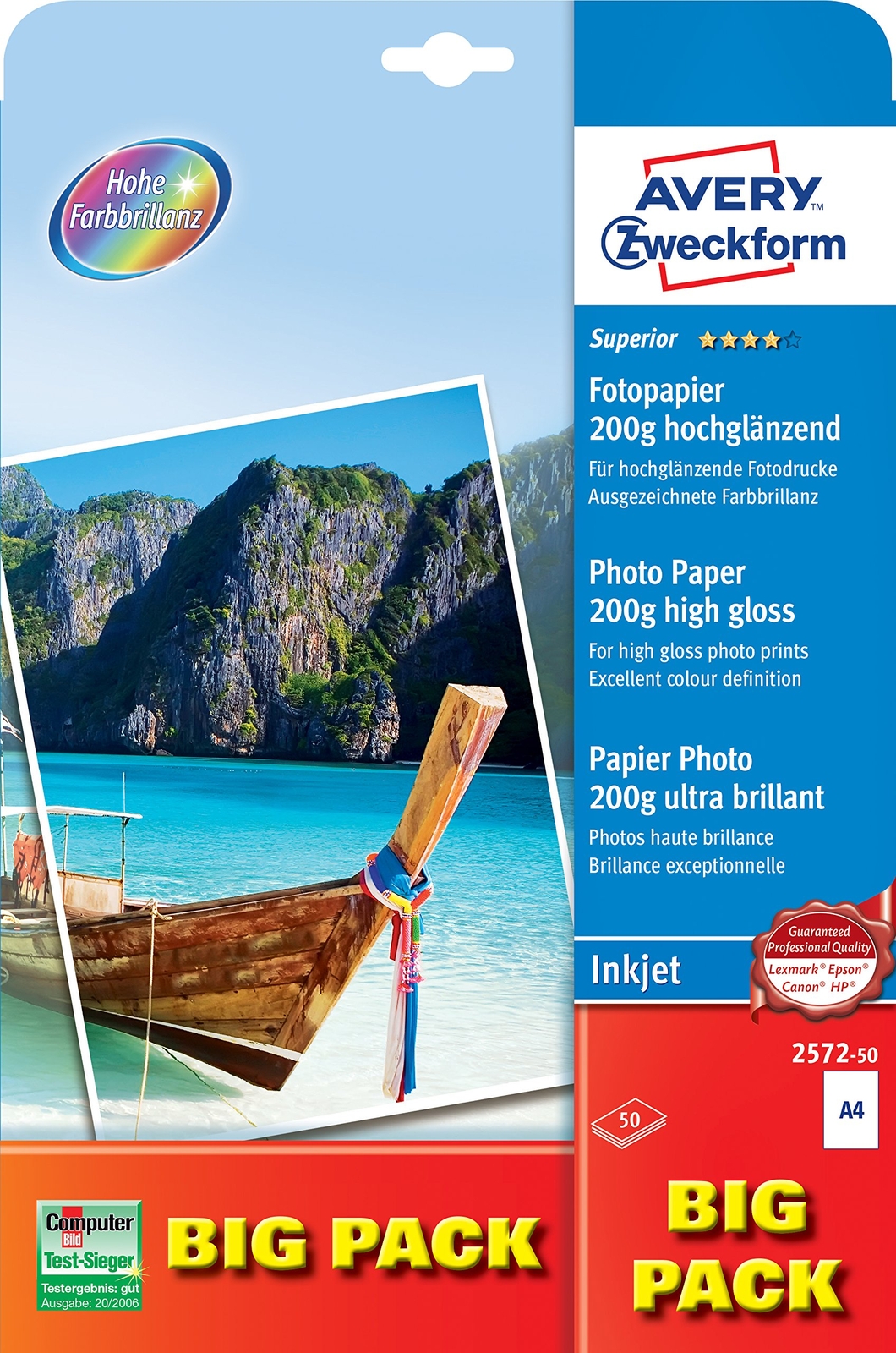 AVERY Zweckform Superior Inkjet Foto-Papier A4 ACC NUOVO