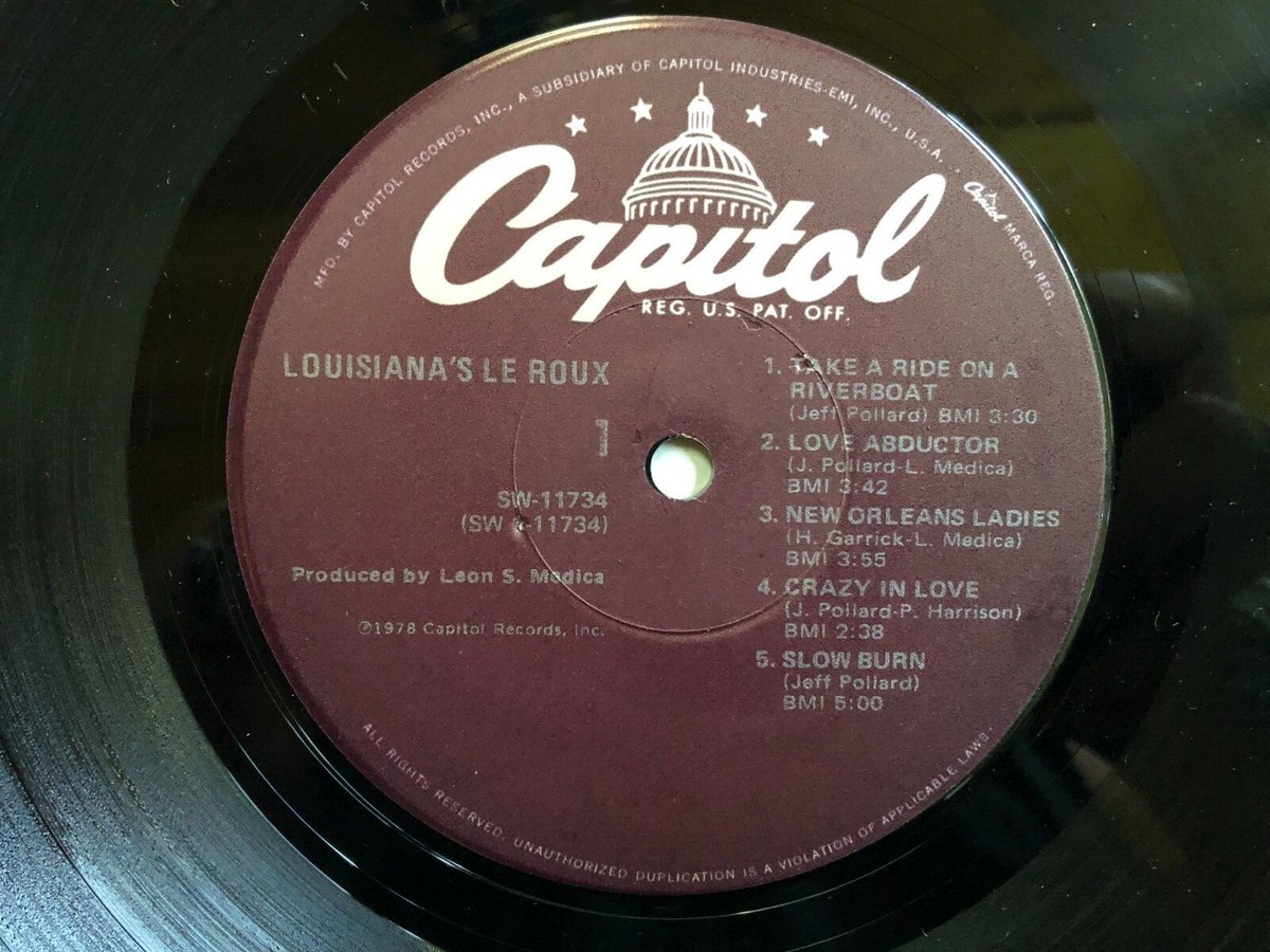 La Roux LOUISIANA'S LE ROUX Self Titled debut Original 1978 Capitol